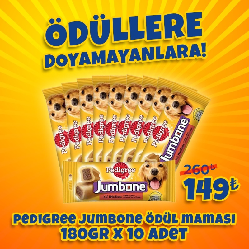 Pedigree Jumbone Ödül Maması 180 Grx10 Adet