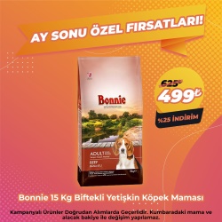 Bonnie Biftekli Yetişkin Köpek Maması 15 Kg
