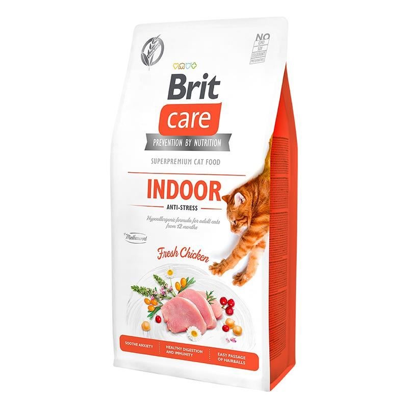 Brit Care Indoor Hypo-Allergenic Stres Azaltıcı Ev Kedileri için Tahılsız Yetişkin Kedi Maması 2kg