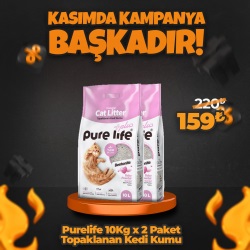 Pure Life Bentonit Topaklanan Kedi Kumu 2 x 10lt