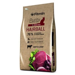 Fitmin Purity Hairball Sığır Etli Tahılsız Yetişkin Kedi Maması 1,5 Kg