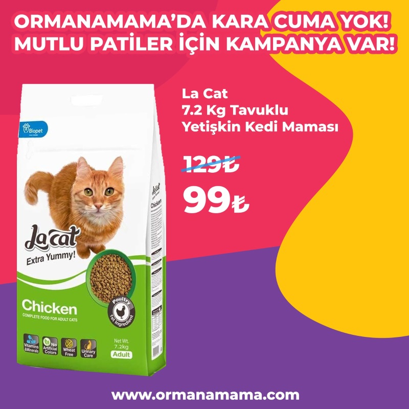 La Cat 7.2 Kg Tavuklu Kedi Maması