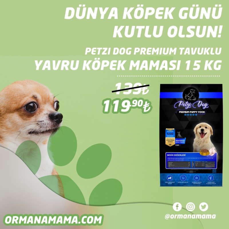 Petzi Dog Premium Puppy Tavuklu 15 Kg Yavru Köpek Maması