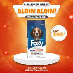 Foxy Kuzu Etli Yetişkin Köpek Maması 15 Kg