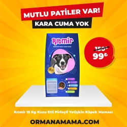 Kıtmir 15 Kg Kuzu Etli Pirinçli Premium Yetişkin Köpek Maması