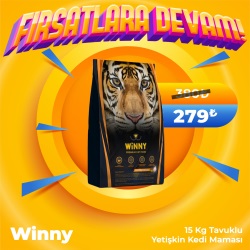 Winny Premium 15 Kg Tavuklu Yetişkin Kedi Maması