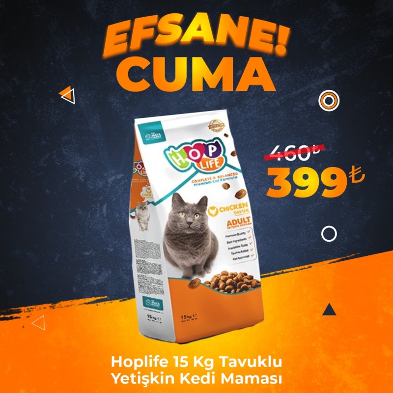 Hop Life Tavuklu Yetişkin Kedi Maması 15 Kg