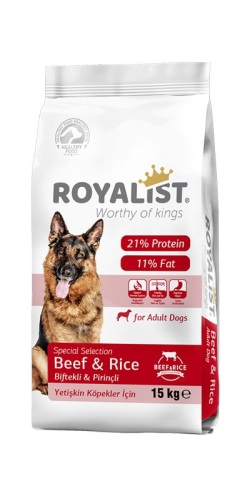 ROYALİST BEEF RİCE YETİŞKİN KÖPEK MAMASI 15KG