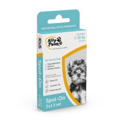 ALLY PAWS SPOT-ON 1-10KG KÖPEK ENSE DAMLASI 3X1,5ML