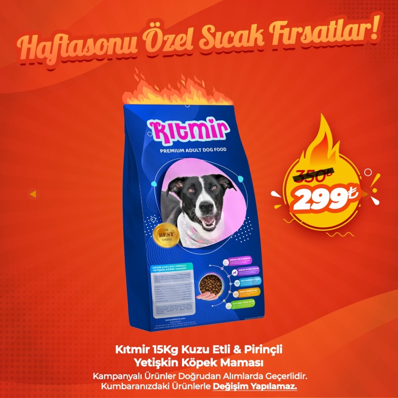 Kıtmir Kuzu Etli Yetişkin Köpek Maması 15 Kg