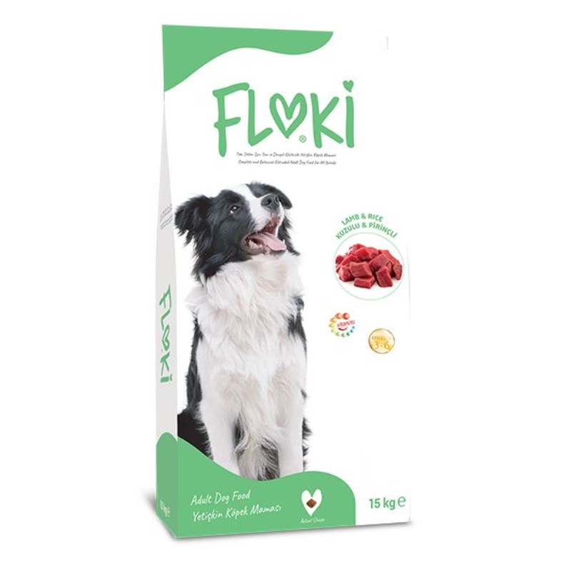 Floki Yetişkin Köpek Maması Kuzulu Pirinçli 15 kg