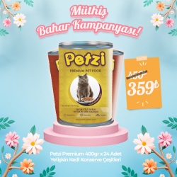 Petzi Cat Premium Yetişkin Kedi Konservesi Çeşitleri 400 Gr x 24 Adet