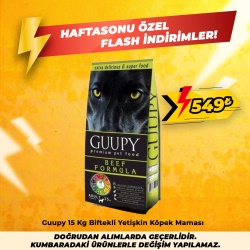 Guupy Biftekli Yetişkin Köpek Maması 15 Kg (Haftasonu Özel)