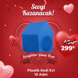 Plastik Kedi Evi x 10 Adet