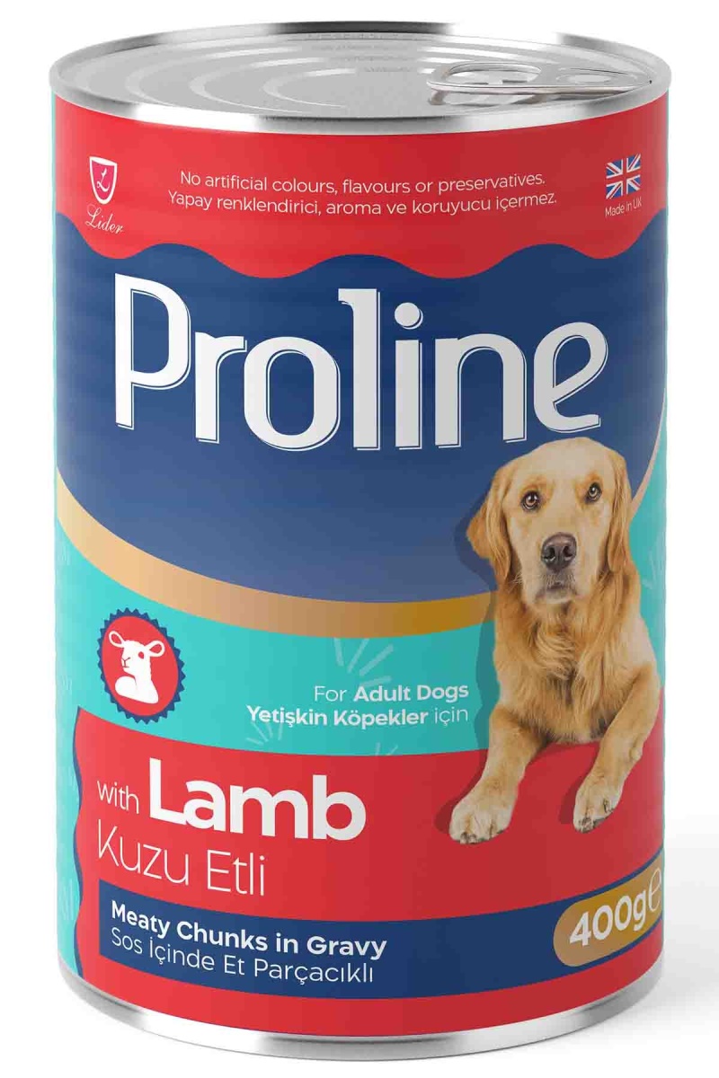 Proline Sos İçinde Parça Kuzu Etli Yetişkin Köpek Konservesi 400gr x 24 Adet