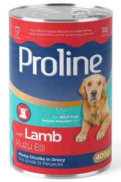 Proline Sos İçinde Parça Kuzu Etli Yetişkin Köpek Konservesi 400gr x 24 Adet