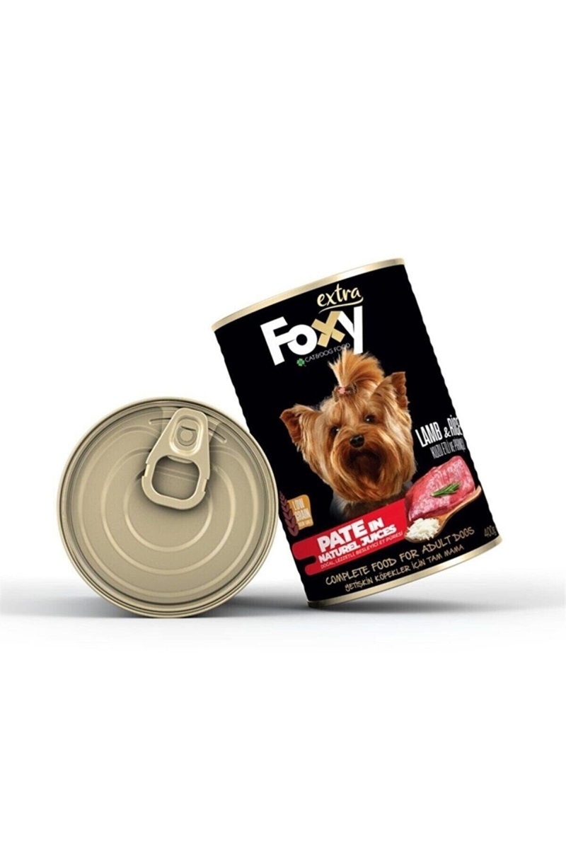 Foxy Ezme Yavru Köpek Kuzu Etli Pirinçli Konserve 400 Gr x 24 Adet