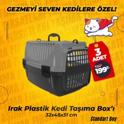 Irak Plastik Standart Boy Kedi Taşıma Çantası x 3 Adet