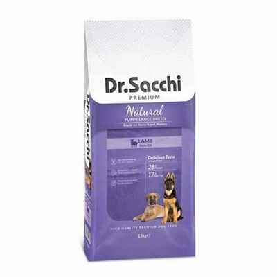 Dr.Sacchi Premium Natürel Puppy Large Breed Büyük Irk Kuzulu Yavru Köpek Maması 15 Kg