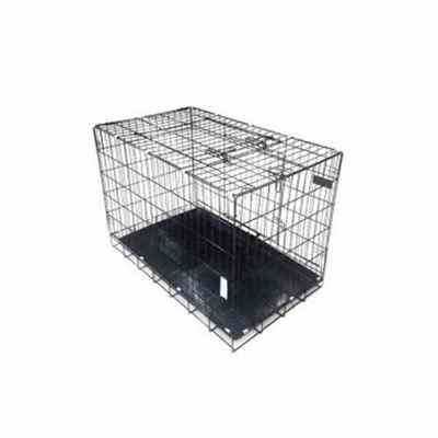 EuroDog Metal Köpek Kafesi Siyah 92x56x66 Cm