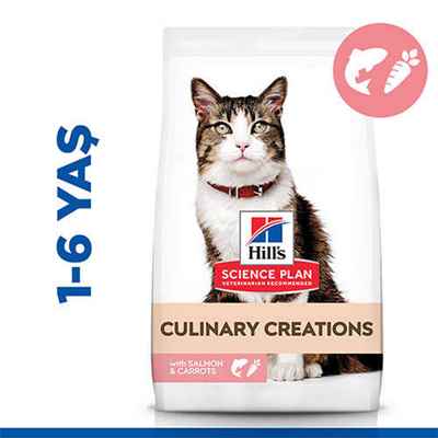 Hill’s SCIENCE PLAN Culinary Creations Somonlu ve Havuçlu Yetişkin Kedi Maması 1,5 Kg