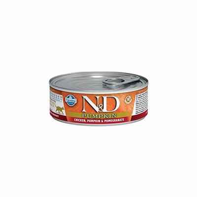 N&D Pumpkin Balkabaklı Tavuklu Narlı Tahılsız Yetişkin Kedi Konservesi 6 Adet 80 Gr