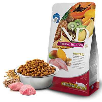N&D Tropical Selection Tavuklu ve Tropikal Meyveli Kısırlaştırılmış Kedi Maması 1,5 Kg