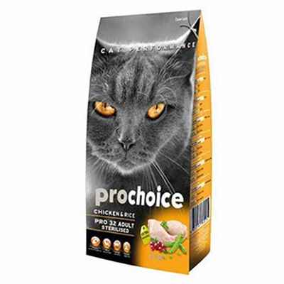 Pro Choice 32 Sterilised Tavuklu ve Pirinçli Kısırlaştırılmış Kedi Maması 2 Kg