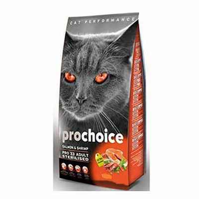 Pro Choice Pro 33 Adult Sterilised Salmonlu ve Karidesli Kısırlaştırılmış Kedi Maması 2 Kg