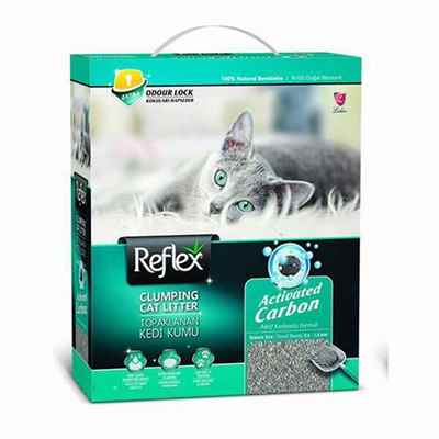 Reflex Aktif Karbonlu Topaklanan Kedi Kumu 10 Lt