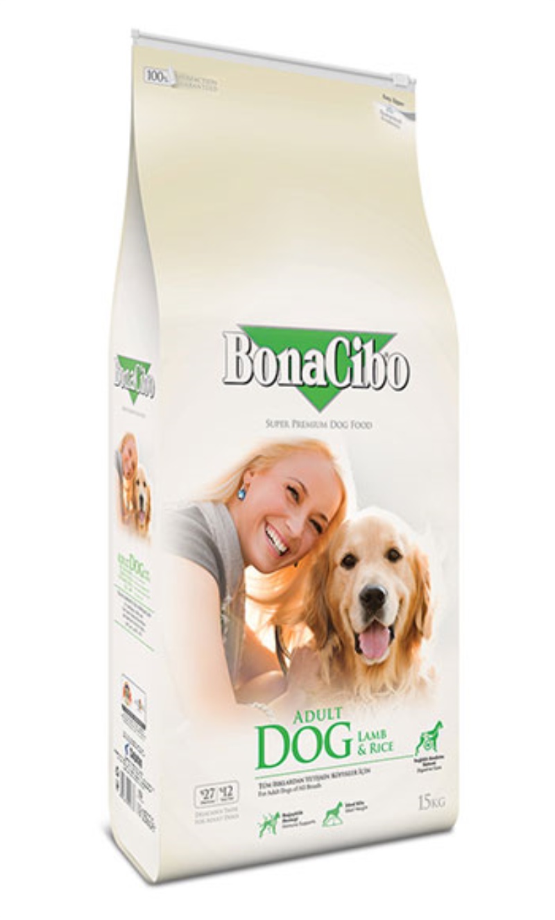 BonaCibo Adult Dog Lamb & Rice Kuzu Etli ve Pirinçli Yetişkin Köpek Maması 15 Kg