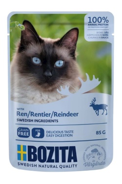 Bozita Pouch Ren Geyiği Etli Tahılsız Konserve Kedi Maması 85 gr