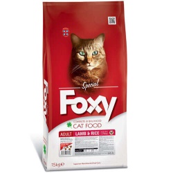 Foxy Kuzu Etli Ve Pirinçli Yetişkin Kedi Maması 15 Kg