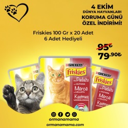 Friskies Pouch 100 Gr x 20 Adet + 6 Adet Hediyeli