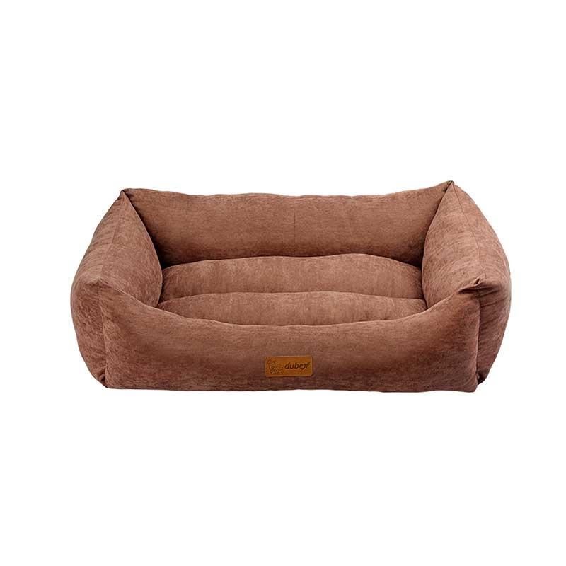 Dubex Cookie Kumaş Köpek Yatağı 62x44x22cm Kahverengi (Medium)