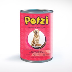 Petzi Dog Premium Kuzu Etli Soslu Yetişkin Köpek Konservesi 400 Gr x 24 Adet 