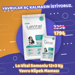 La Vital Somonlu 12+3Kg Yavru köpek Maması 