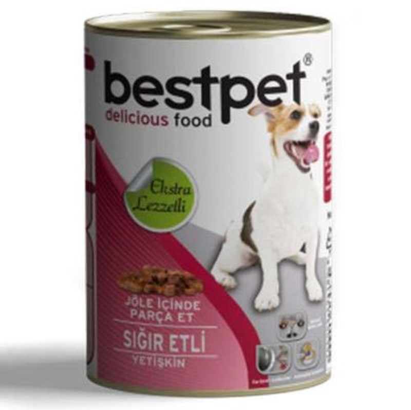 Bestpet Sığır Etli Parça ve Jöleli Köpek Konservesi 415 Gr