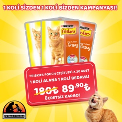 Friskies 100 GR Kedi Pouch Çeşitleri 1 Koli Alana 1 Koli Bedava
