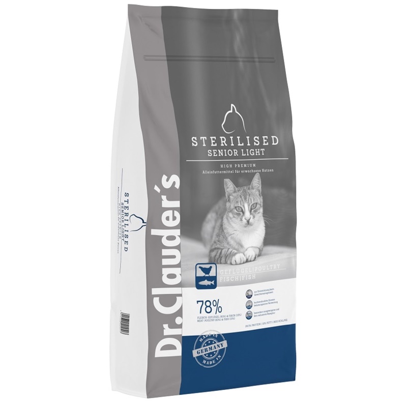 Dr.Clauders Tavuklu Balıklı Yaşlı Kısır Light Kedi Maması 10 Kg