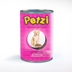 Petzi Cat Premium Tavuk Etli Soslu Yavru Kedi Konservesi 400 Gr