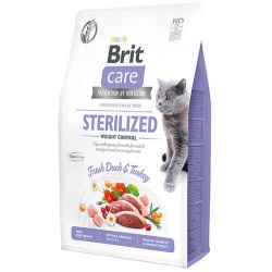 Brit Care Hypo-Allergenic Kilo Kontrolü için Ördekli Tahılsız Kısırlaştırılmış Kedi Maması 2kg