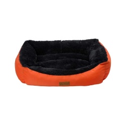 Dubex Jellybean Peluş Köpek Yatağı 95x70x22cm Turuncu (X Large)