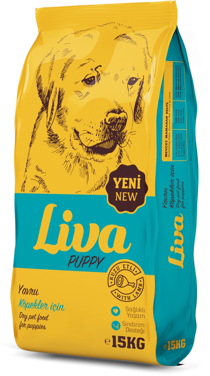 Liva Kuzu Etli Yavru Köpek Maması 15 Kg