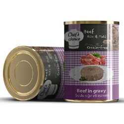 Chefs Choice Soslu Kıyılmış Sığır Etli Konserve Kedi Maması 400 Gr