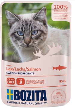 Bozita Pouch Somon Balıklı Tahılsız Konserve Kedi Maması 85 gr