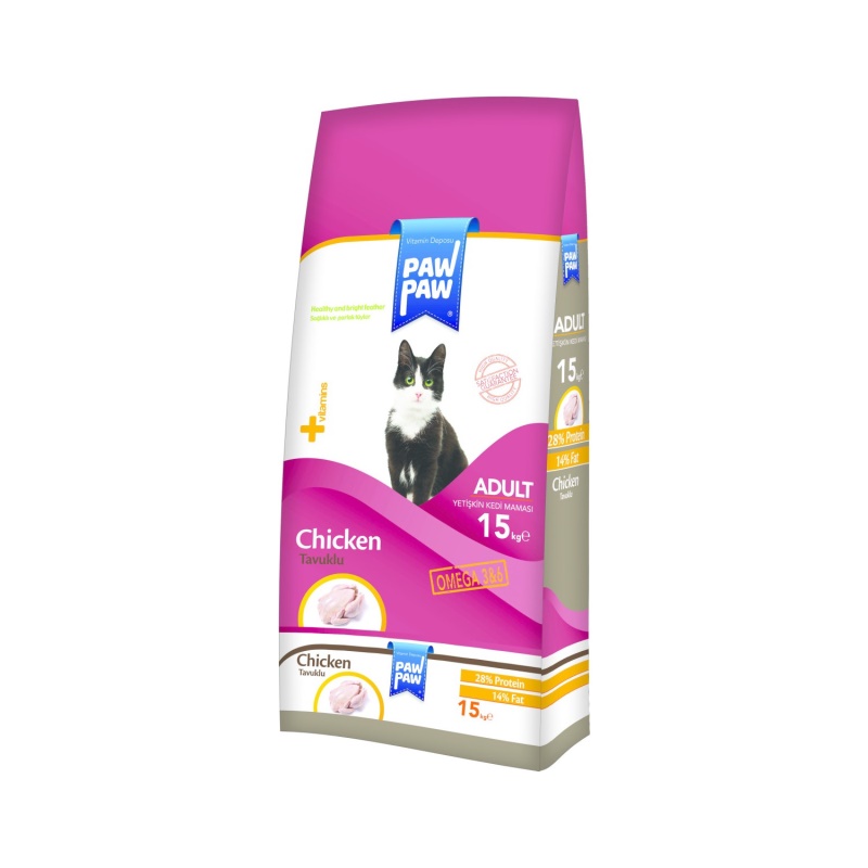 Paw Paw Tavuklu Kedi Kuru Mama 15 kg