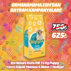 Eco Nature Kuzu Etli 15 Kg Puppy Yavru Köpek Maması 5 Alana 1 Hediye!