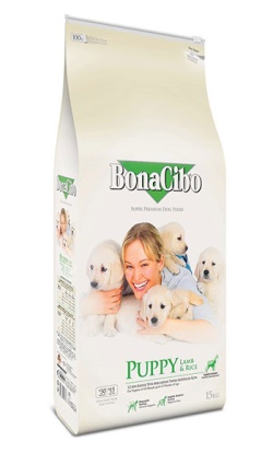 BonaCibo Puppy Lamb & Rice Kuzu Etli ve Pirinçli Yavru Köpek Maması 15 Kg