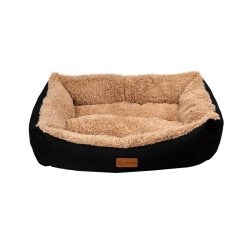 Dubex Jellybean Peluş Köpek Yatağı 62x44x22cm Siyah (Medium)